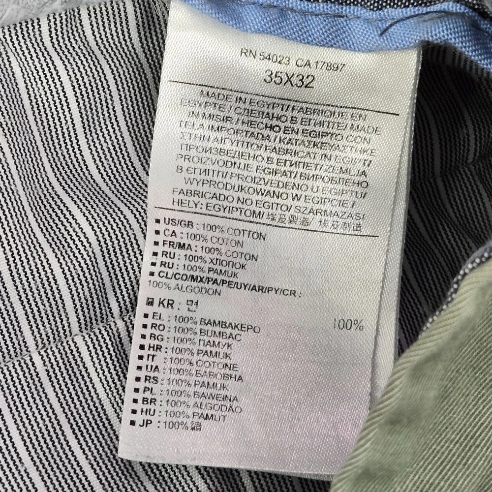 Banana Republic‎ Men Pants 35X32 Green Chino Aiden Chino Cotton